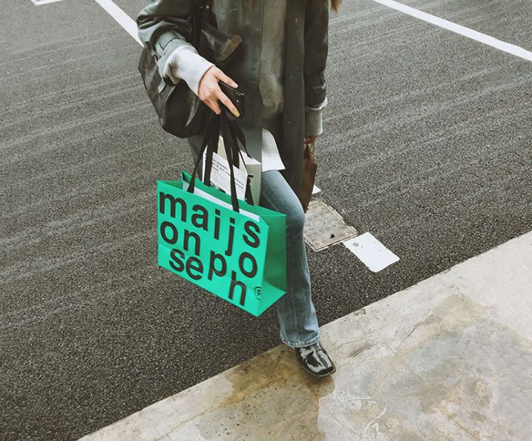 green paper bags